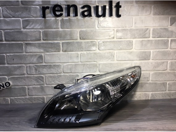 Фара левая Renault Megane 3 260608405R (хром верх-черный низ) Оригинал (Рено Меган)